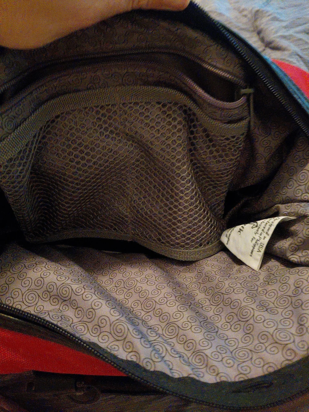 Red Travel Tote Bag with Front Pocket - Unbranded